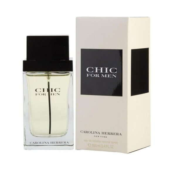 New In Box Carolina Herrera Chic For Men 100ml EDT Spray - Sealed Packaging - Picture 1 of 1
